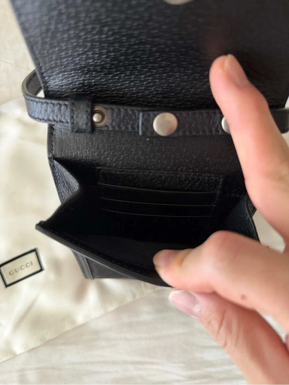 Gucci Black GG Crossbody Bag